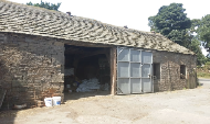 Cruck Barn at nether End Farm, Nether End, Baslow in Bakewell, Derbyshire