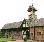 Cruck barn at Arley Hall, Cheshire